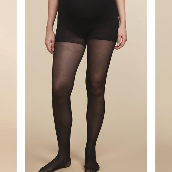 Maternity Sheer Black Tights - Picture 4 of 6